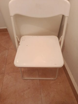 Sillas plegables blancas 4 sillas