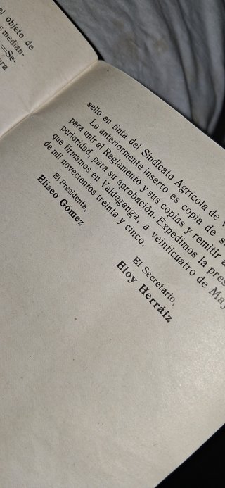 Libro Estatutos Sindicato Agrícola Valdeganga 1935
