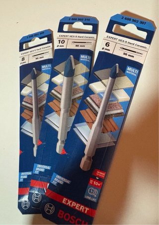 Brocas Cerámica Dura Bosch Expert HEX-9