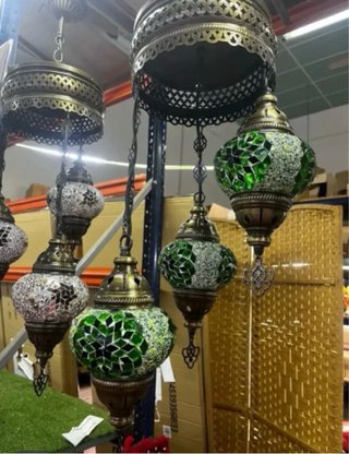 Lampada a sospensione turca araba marocchina a 3 sfere