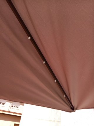 Parasol de jardín gris , 3m ancho