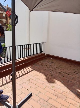 Parasol de jardín gris , 3m ancho