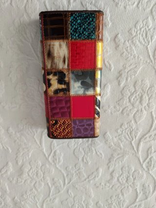 Cartera de piel multicolor DOOS