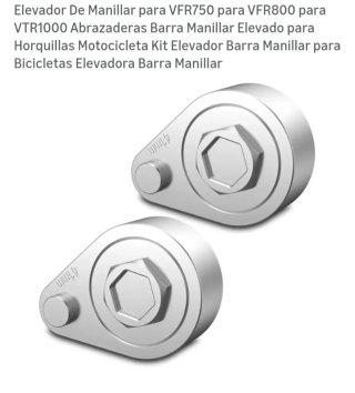 Elevador Manillar Moto VFR VTR Plata