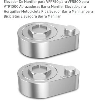 Elevador Manillar Moto VFR VTR Plata