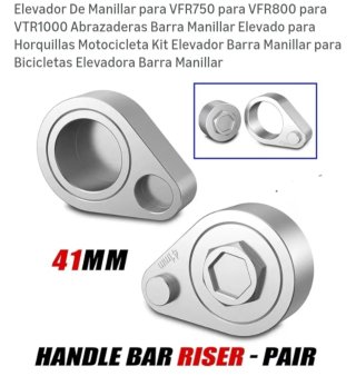 Elevador Manillar Moto VFR VTR Plata