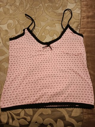 Camiseta interior tirantes rosa y negro