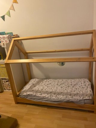 Cama casita 140x70 + Colchón