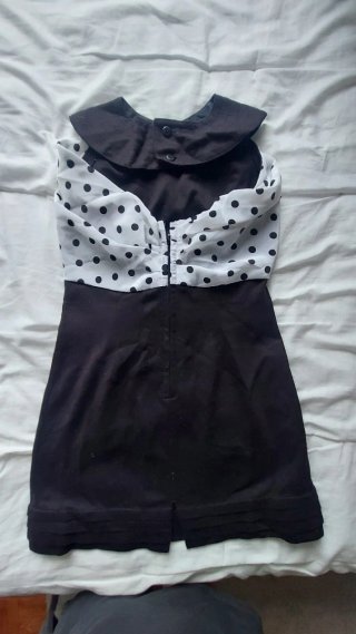 Vestido Verano Negro y Blanco Lunares