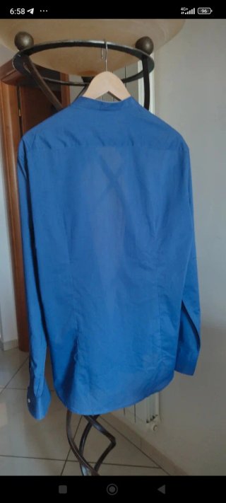 Camicia uomo azzurra Cotton & Silk XL nuova