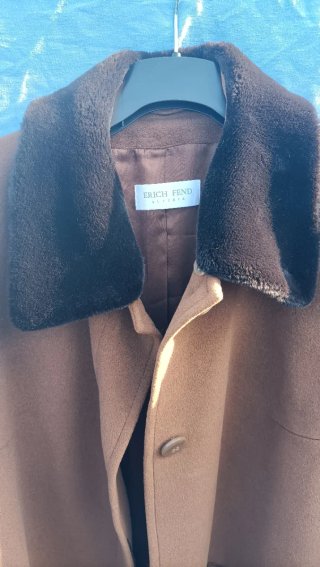 Abrigo vintage lana angora y cachemira GRICH FEN