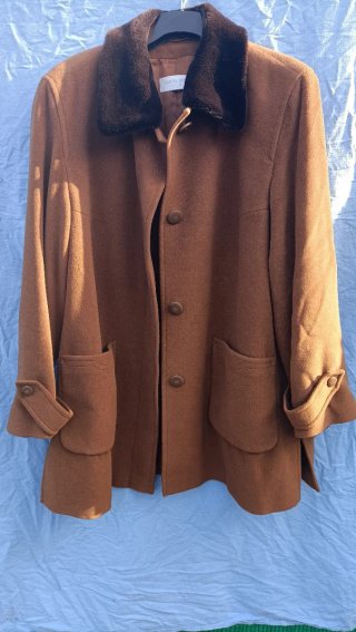 Abrigo vintage lana angora y cachemira GRICH FEN