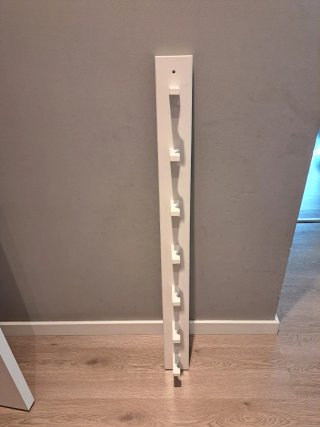 Perchero de madera blanco 7 ganchos