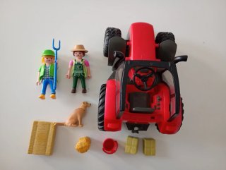 Playmobil Tractor y Figuras de Granja