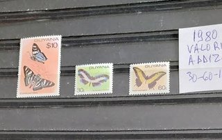 (nu278/280a) GUYANA   DEFINITIVE 1967/1980 sc.50%
