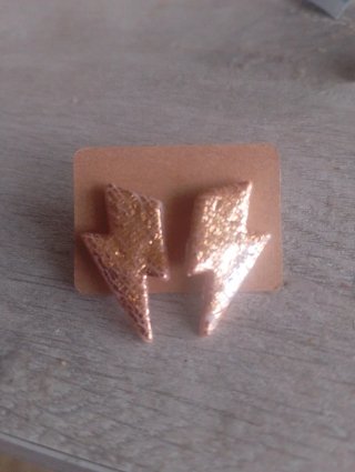 Pendientes Rayo Verde y Blanco