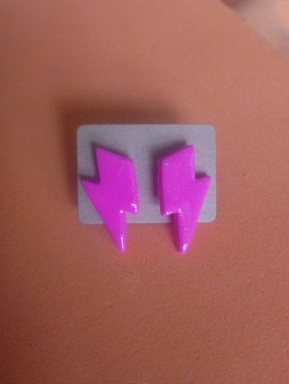 Pendientes Rayo Verde y Blanco