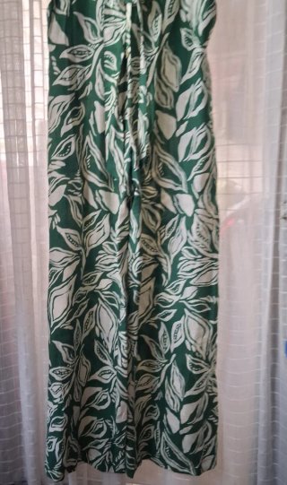 Mono Mango Estampado Verde y Blanco