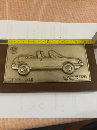 Targa Commemorativa Bertone Fiat Ritmo Cabrio