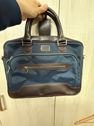 Bolso Hackett Marrón y Azul Nuevo