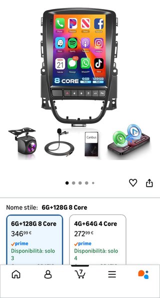 Autoradio CarPlay Android Opel Astra J