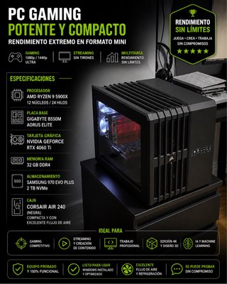 PC Gaming Potente – Ryzen 9 5900X + RTX 4060 Ti