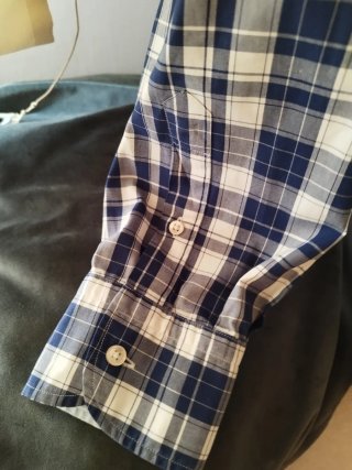 Camisa Massimo Dutti cuadros azul y blanco