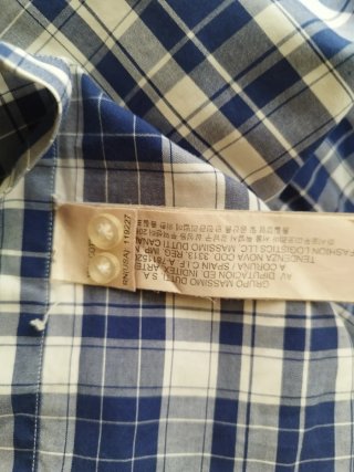 Camisa Massimo Dutti cuadros azul y blanco