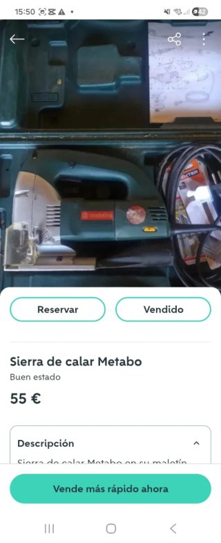Sierra de calar Metabo,