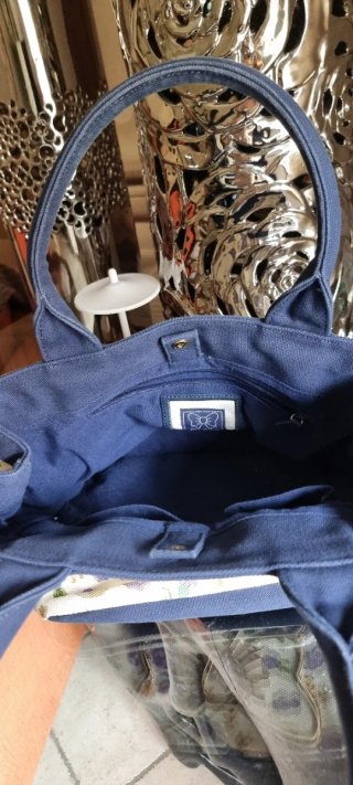 Borsa FixDesign con fiori viola