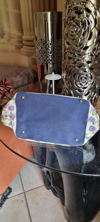 Borsa FixDesign con fiori viola