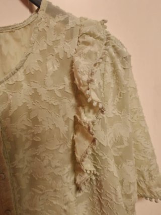 Camiseta de seda verde