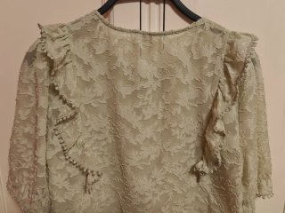 Camiseta de seda verde