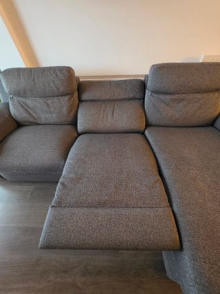 Sofá modular gris tela