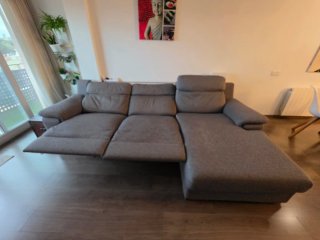 Sofá modular gris tela