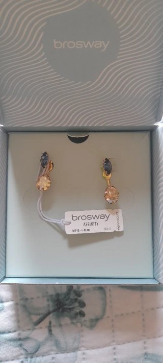 Orecchini Brosway oro e blu