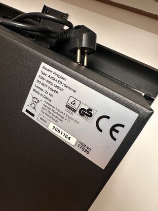 Chimenea Eléctrica Blanca y Negra