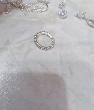 Set collana, orecchini e anello