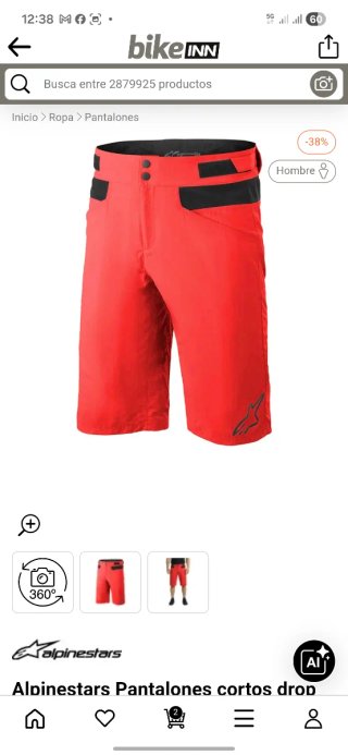Pantalón Alpinestars Drop 4.0 Talla 32, ajustable.