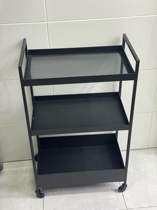 Carrito Auxiliar Metálico Negro