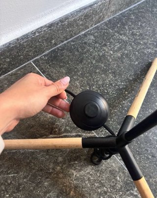 Lampada da terra Sklum in metallo e legno