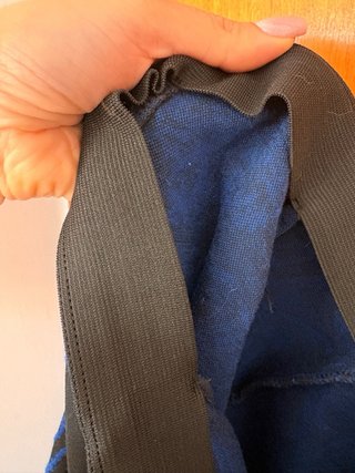 Calça Zara floral preta e azul