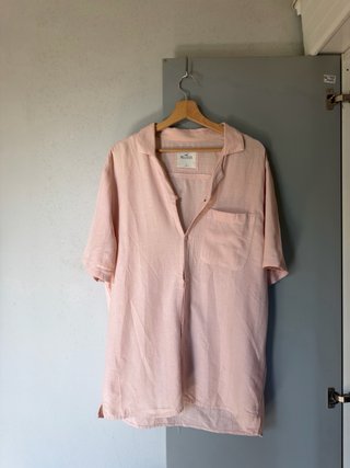 Camicia Hollister Uomo L Misto Lino Resort