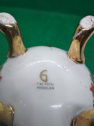 Zuccheriera porcellana G Royal dipinta a mano