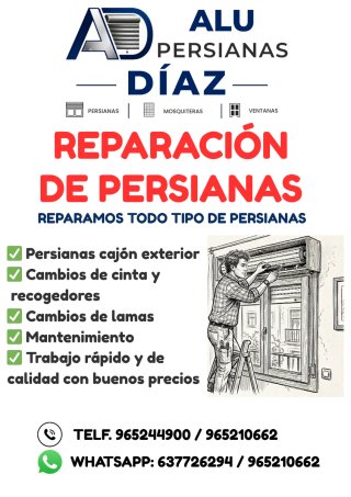 Reparación y colocación de persianas y mosquiteras