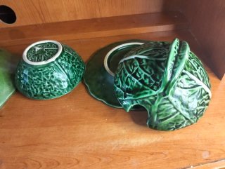 Conjunto cuencos decoración coliflor vintage