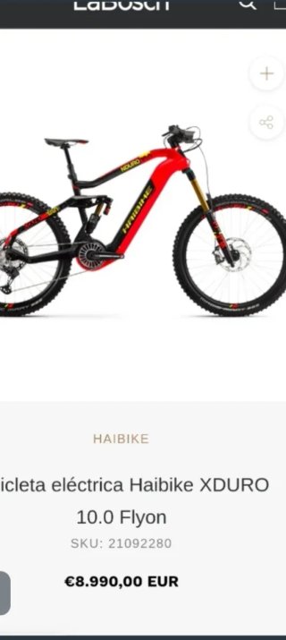 Bicicleta eléctrica Haibike Enduro Roja