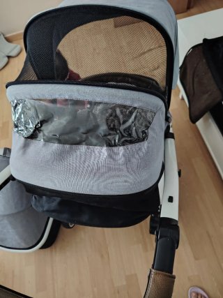 Carrito de bebé 3 piezas gris