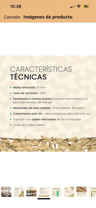 Toldo para terraza