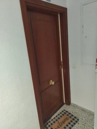Puerta de entrada de madera
